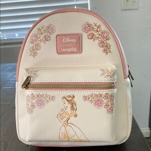 Loungefly Pink and White Floral Backpack